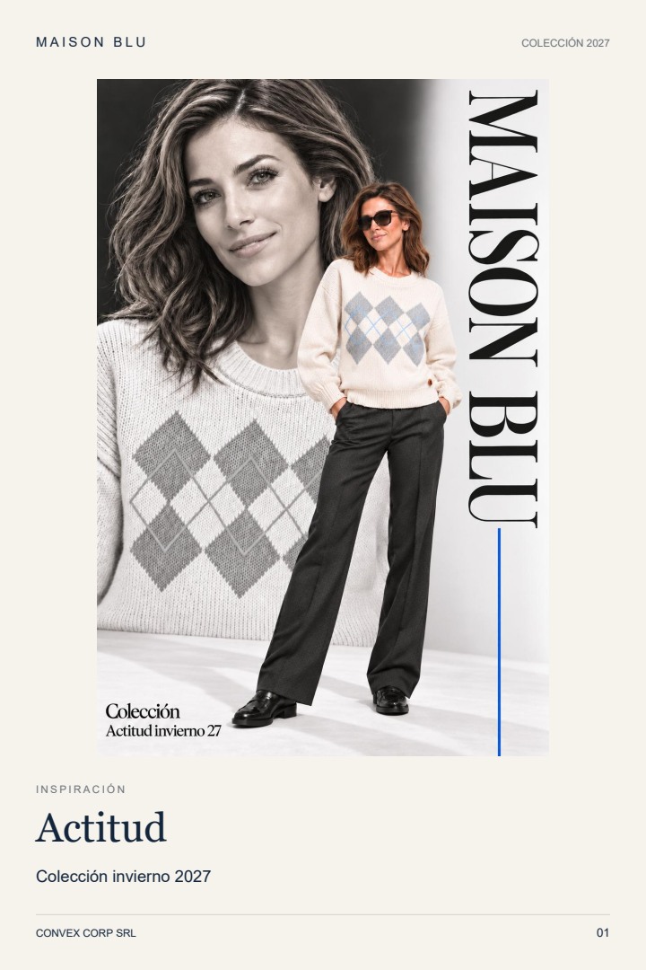 Portada del catálogo Maison Blu, colección invierno 2027